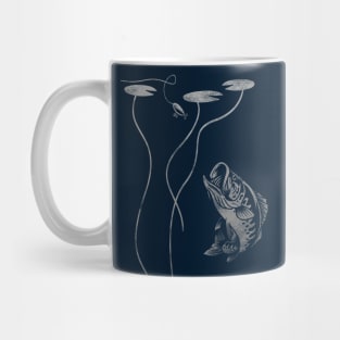 Bass Fishing Bass Rising Lilly Pad Largemouth Bass Mug